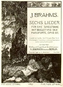Portada Para Seis Canciones De Brahms. Sátiro Y Driada — Max Klinger