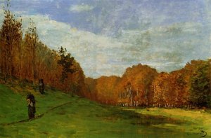 Woodbearers In Fontainebleau Forest — Claude Monet, Impressionism