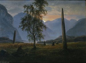 Landscape With Memorial Stones — Johan Christian Claussen Dahl