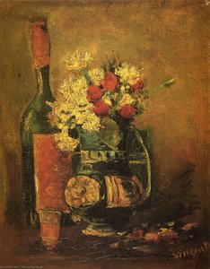 Vase Mit Narzissen Und Flasche — Vincent Willem Van Gogh, Post-impressionism