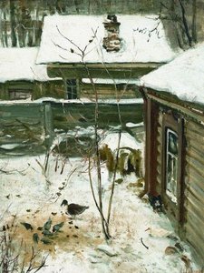 Courtyard. Winter. — Aleksey Savrasov
