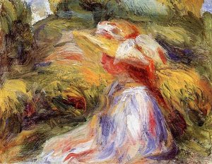 Young Woman In A Hat 1 — Pierre-auguste Renoir, Impressionism