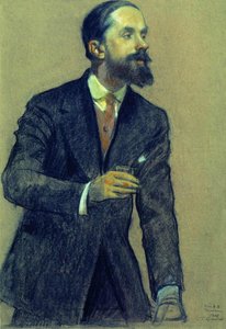 Portrait Of Ivan Bilibin — Boris Mikhailovich Kustodiev