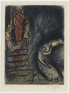 Ahasuerus Sends Vasthi Away — Marc Chagall, Naïve Art