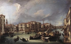 The Grand Canal With The Rialto Bridge In The Background — Canaletto