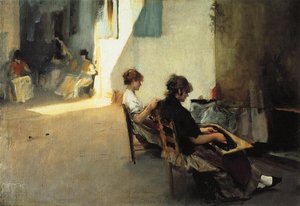 Venetian Bead Stringers 1 — John Singer Sargent, Impressionism