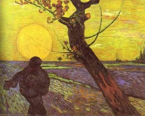 Sower With Setting Sun (after Millet) — Vincent Willem Van Gogh, Post-impressionism