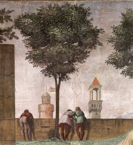 2.right Wall - Visitation (detail)4 — Domenico Ghirlandaio