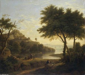 Landscape Near A Coastal Inlet — George Washington Thomas Lambert, Realism
