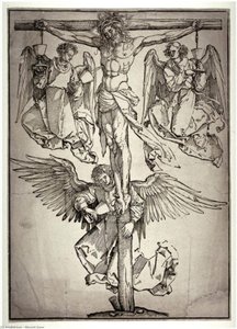 Christ On The Cross With Three Angels — Albrecht Dürer, Northern Renaissance