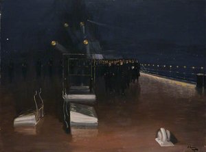 Night And The Arrival Of The German Delegates: Hms 'queen Elizabeth', 15 November 1918 — Sir John Lavery
