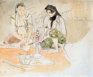 Two Arab Women Seated — Eugène Delacroix
