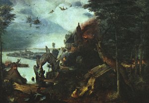 Landscape With The Temptation Of Saint Anthony — Pieter Bruegel The Elder, Northern Renaissance