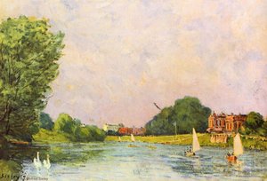 Thames At Hampton Court — Alfred Sisley