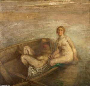 Two Girls In A Boat — Henry Tonks