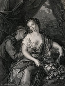 Vertumnus and Pomona as lovers
