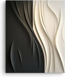 Layered Wood Wave Wall Art Panel, Modern Art 90.0 Cm (w) X 130.0 Cm (h) X 15.0 Cm (