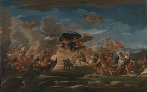 Mythological Scene With The Rape Of Proserpine — Luca Giordano