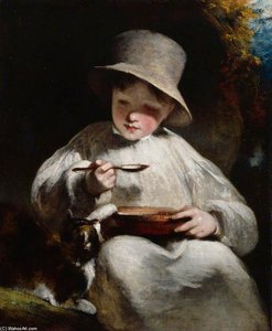 Boy And Kitten — William Owen