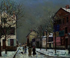 Paysage De Neige À Bourg-la-reine — Maurice Utrillo