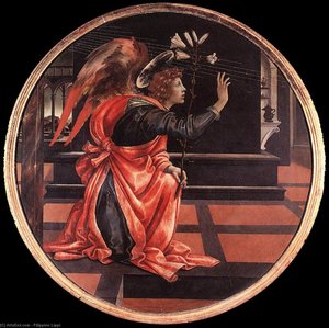 Gabriel From The Annunciation — Filippino Lippi, Early Renaissance