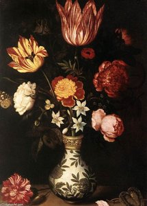 Still-life With Flowers In A Wan-li Vase — Ambrosius The Elder Bosschaert, Dutch Golden Age