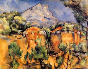 Mont Sainte-victoire Seen From The Bibemus Quarry — Paul Cézanne, Post-impressionism