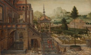 Palace Gardens With Poor Lazarus In The Foreground, Hans Vredeman De Vries, 1550 - 1606 — Hans Vredeman De Vries