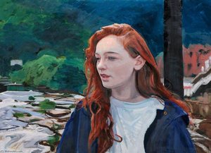 Young Woman on a Bridge at Llangollen