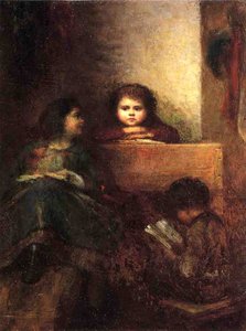 Children Reading — Jonathan Eastman Johnson
