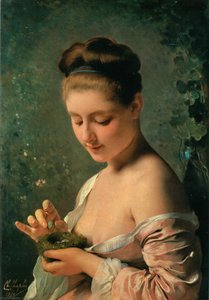 Girl with a nest