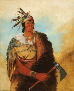 Go To Ków Páh Ah, Stands By Himself, A Distinguished Brave — George Catlin, Romanticism