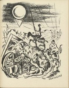 To the Wayfarers (Den Wanderern) (plate, page 189) from the periodical Münchner Blätter für Dichtung und Graphik, vol. 1, no. 11 12 (December 1919)