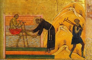 St. Francisc And Six Stories From His Life. Detail — Giunta Pisano