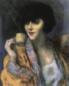 Woman With A Chinese Cup — József Rippl-rónai