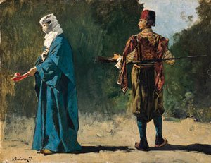 Donna Turca E Guerriero — Alberto Pasini