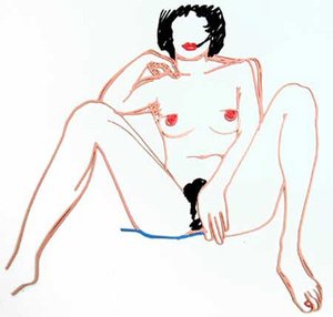 Monica Sitting With Legs Spread — Tom Wesselmann