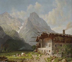 Bauernhof Vor Garmisch — Heinrich Bürkel