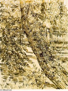 Trees Ivy Asylum — Vincent Willem Van Gogh, Post-impressionism