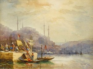 Unloading Boats On The Bosphorus — Konstantin Yegorovich Makovsky