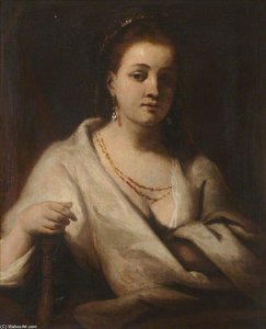 Hendrickje Stoffels In A White Cloak