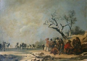 A Winter Morning With A Party Skating — Philip James De Loutherbourg, Romanticism