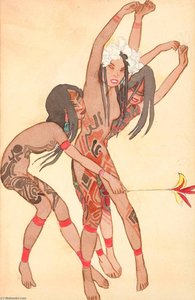 Dancing Girls, Indians, Loreto, Peru — Carl Folke Sahlin