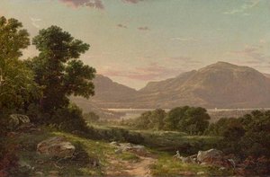 Scene At Cold Spring, Hudson River — David Johnson