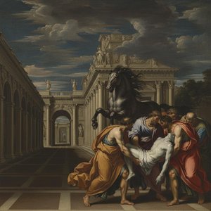 The Solemn Descent: A Study In Chiaroscuro And Devotion