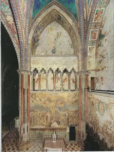 Ansicht Der Fresken Im Linken Querjoch — Cimabue, Romanik
