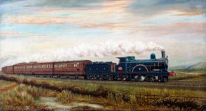 North Country Continental Passenger Train Hauled by Great Eastern Railway 2–2–2 Locomotive No.1001
