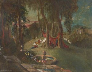 Illustration To A Scene From 'the Decameron' — William Bell Scott