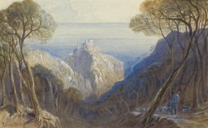 View Of Eze, Côte D'azur, France 1 — Edward Lear