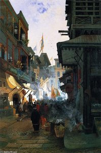 Study In Chinatown, San Francisco, California — Edwin Deakin, Romanticism